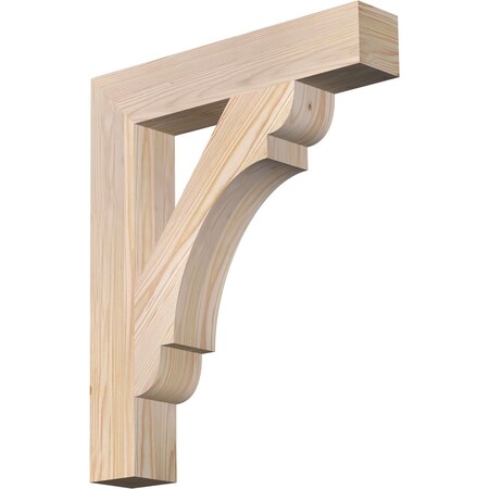 Ekena Millwork Olympic Block Smooth Bracket, Douglas Fir, 3 1/2"W x 20"D x 24"H BKT04X20X24OLY05SDF